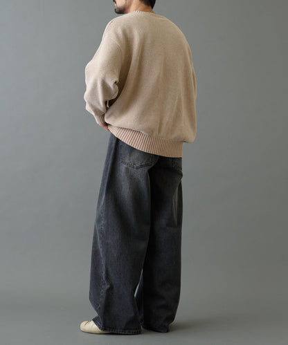 毛圈織標誌針織套頭衫