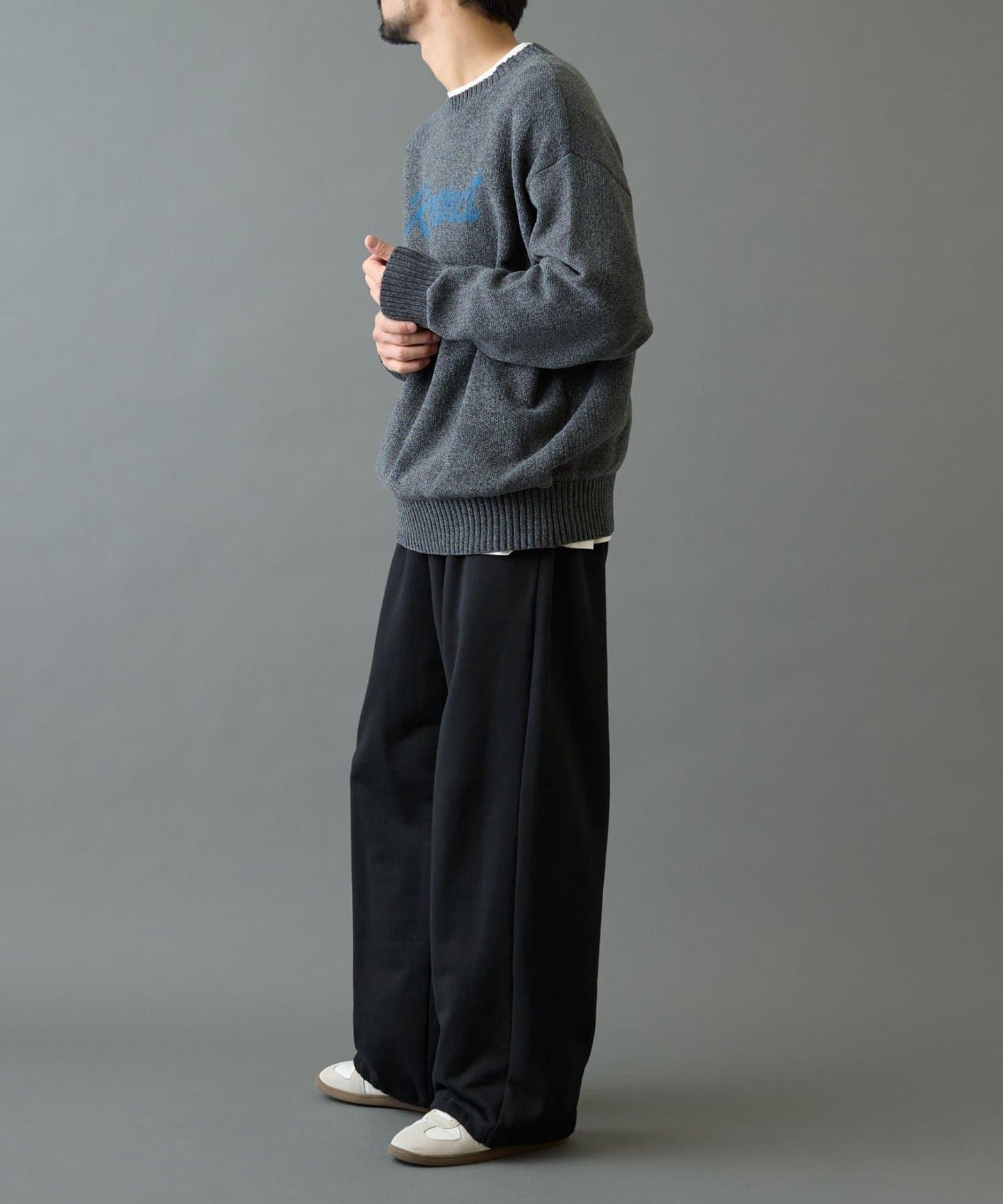 毛圈織標誌針織套頭衫