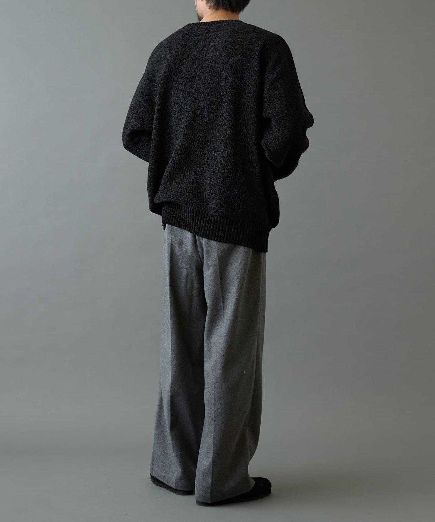 毛圈織標誌針織套頭衫