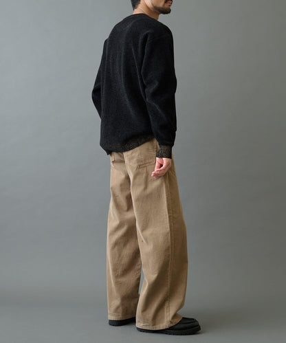 仿衛衣拼色毛圈針織衫