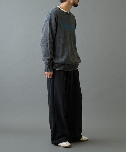 毛圈織標誌針織套頭衫