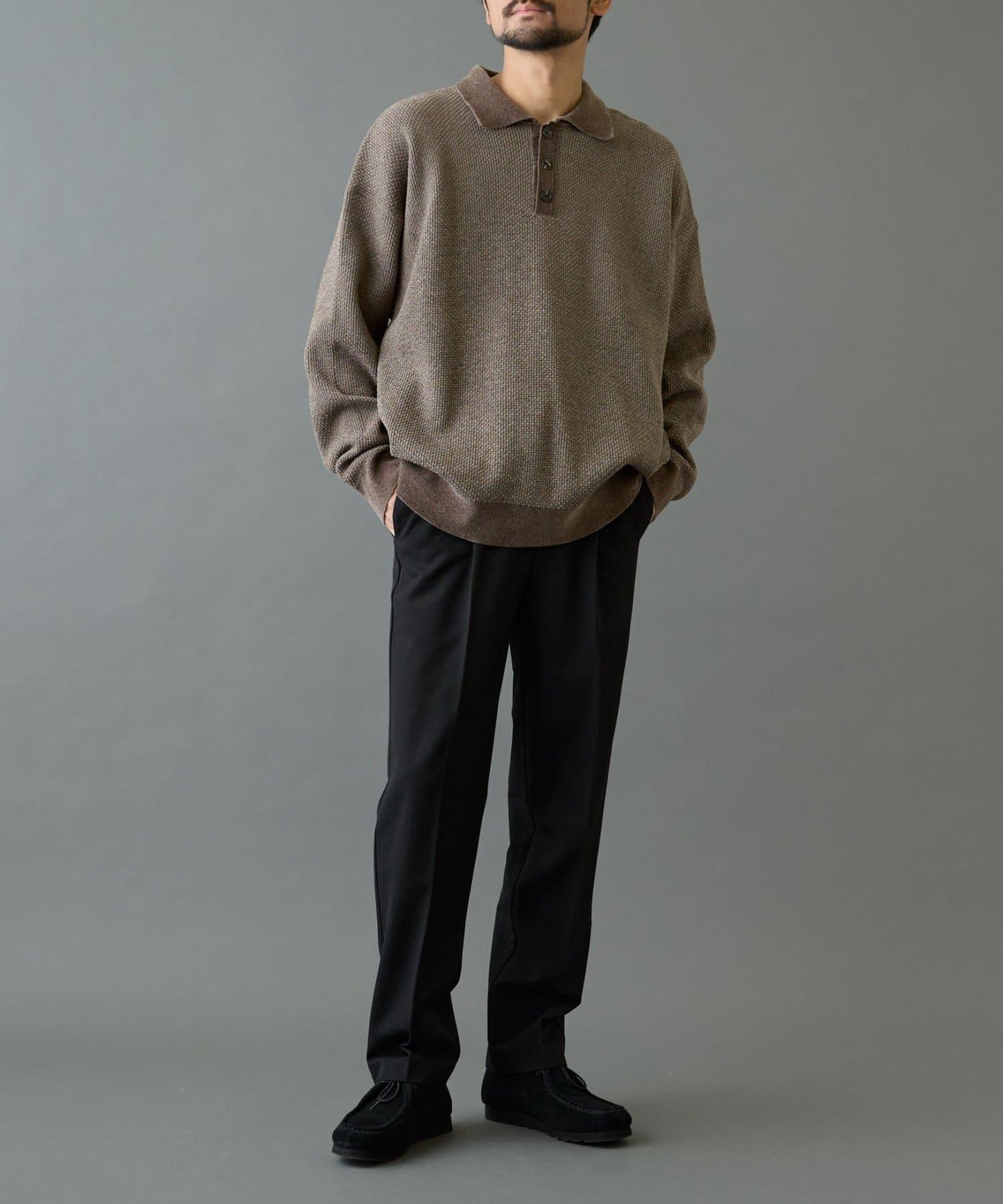 燈芯絨針織POLO衫