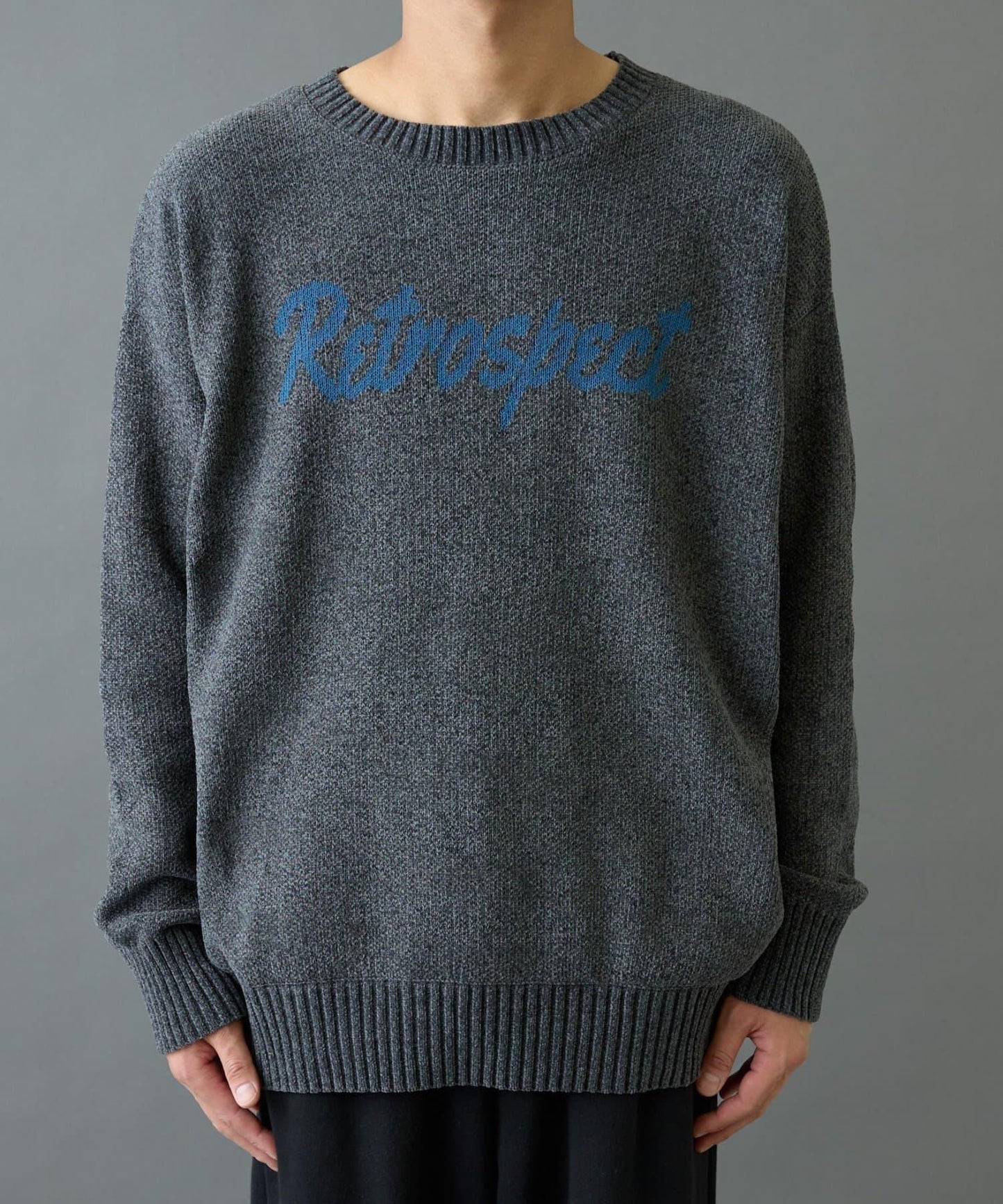 毛圈織標誌針織套頭衫