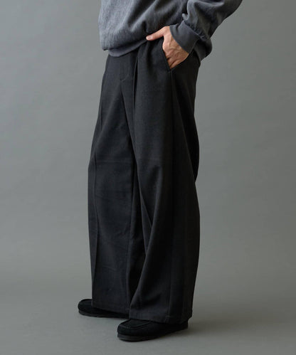 長毛呢寬鬆西裝褲