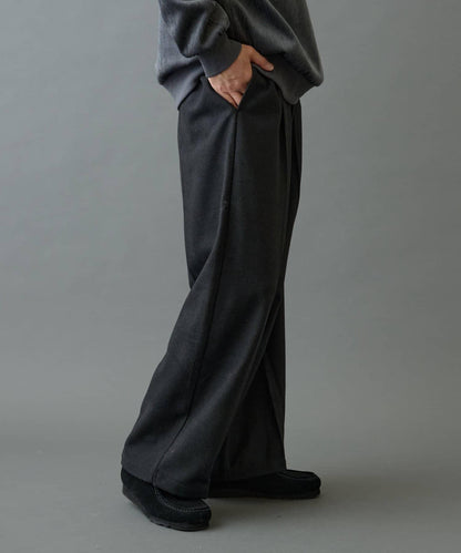 長毛呢寬鬆西裝褲