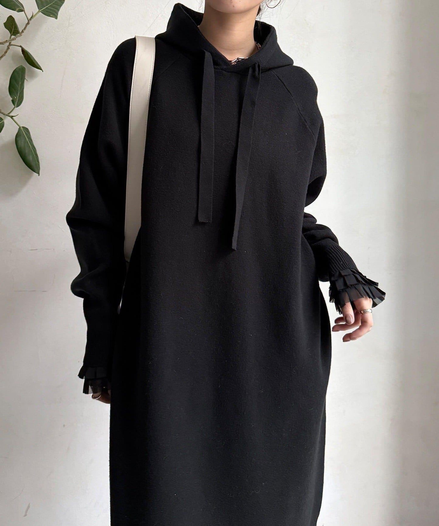 連帽針織連衣裙