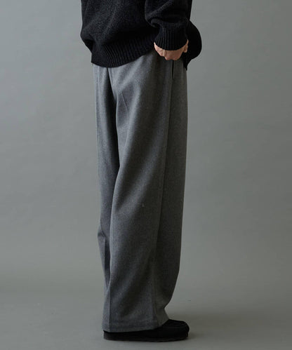 長毛呢寬鬆西裝褲