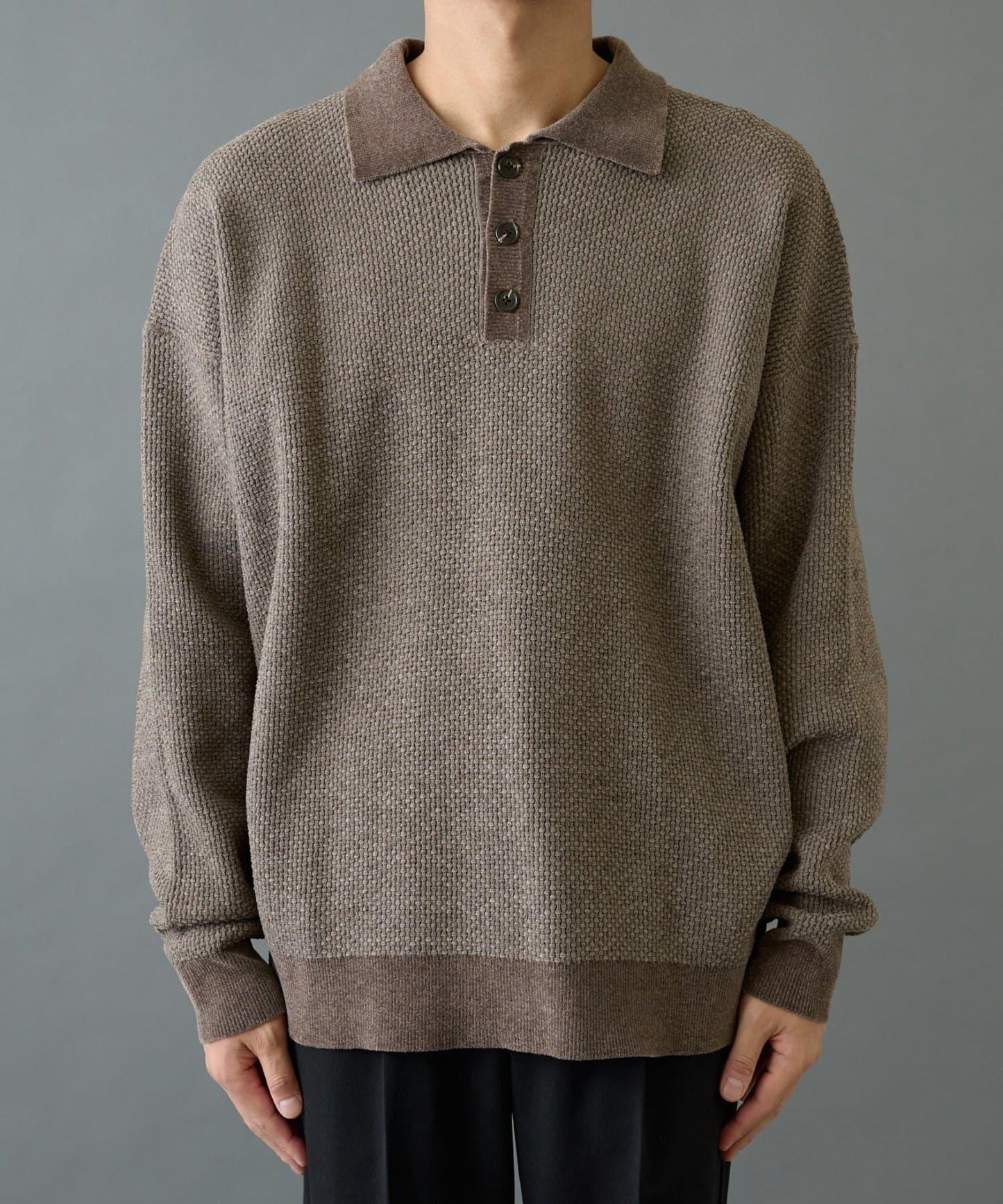 燈芯絨針織POLO衫