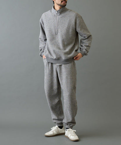 內加絨粗花呢半拉鍊上衣