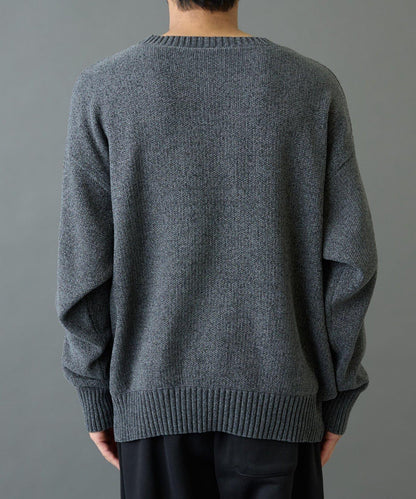 毛圈織標誌針織套頭衫