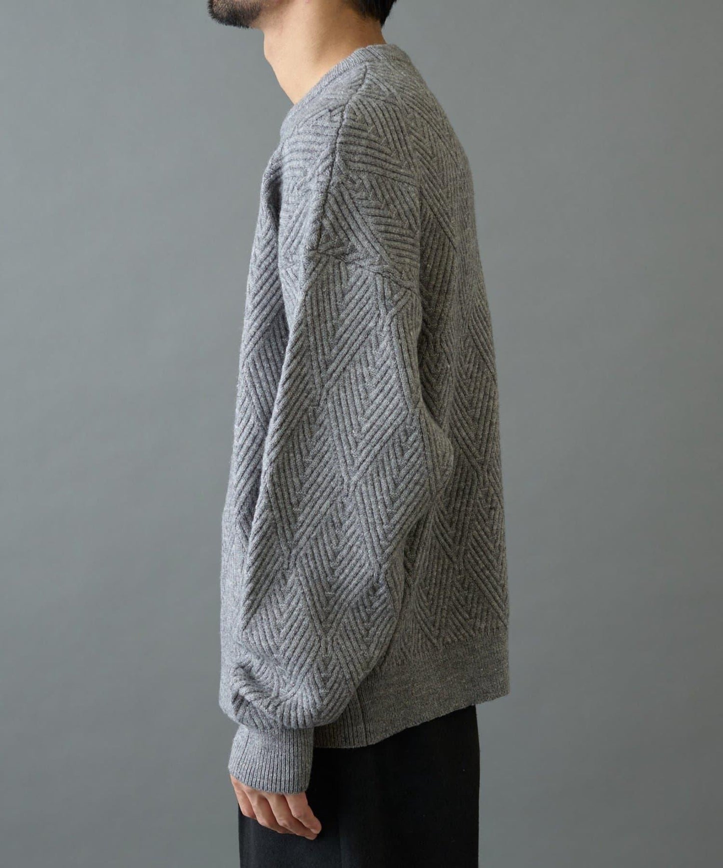 瓷磚圖案針織套頭衫