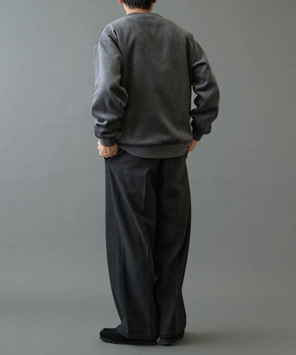 長毛呢寬鬆西裝褲