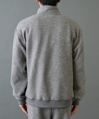 內加絨粗花呢半拉鍊上衣