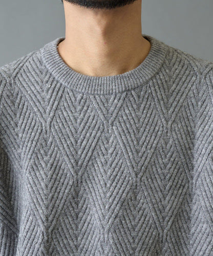 瓷磚圖案針織套頭衫