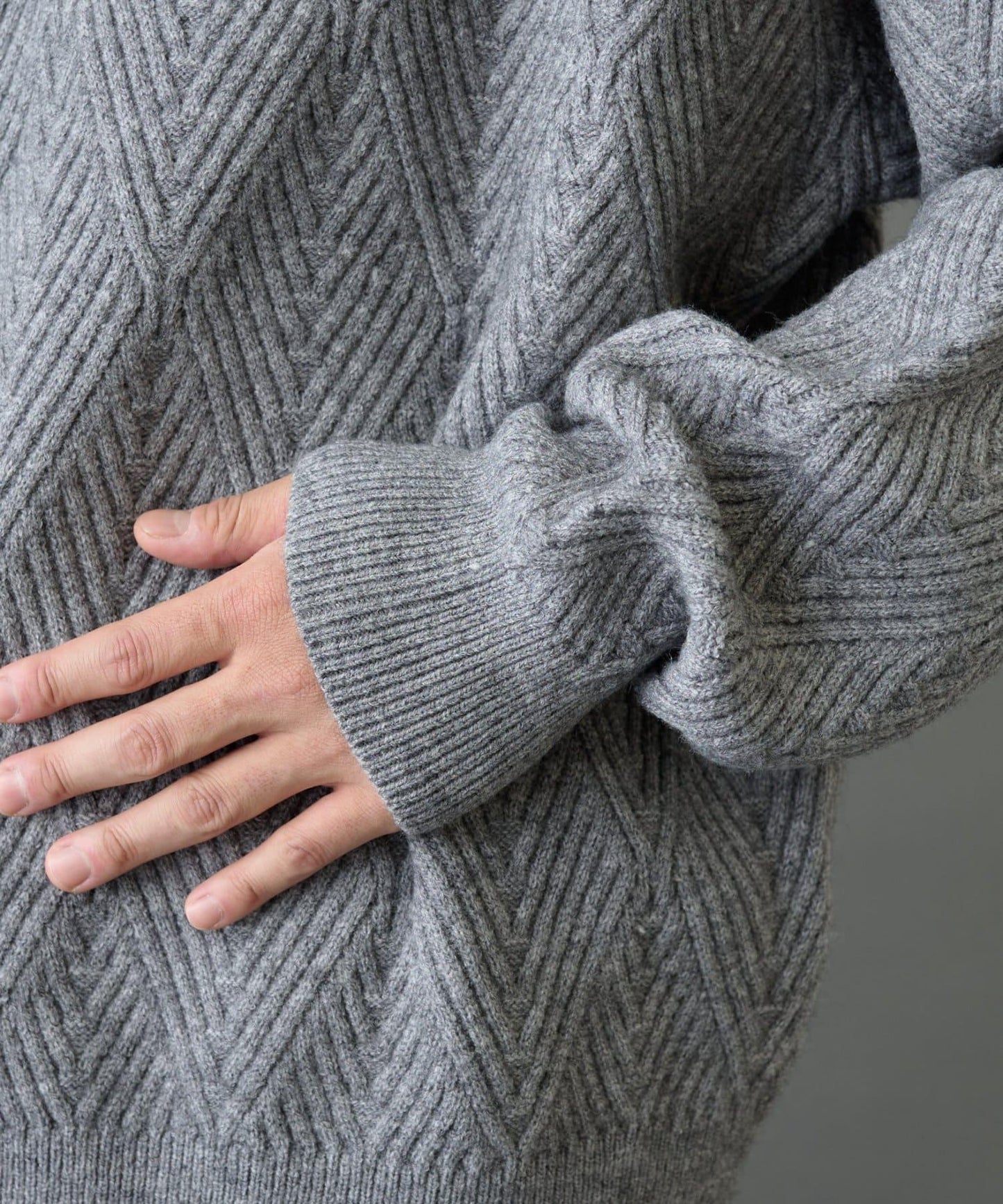 瓷磚圖案針織套頭衫