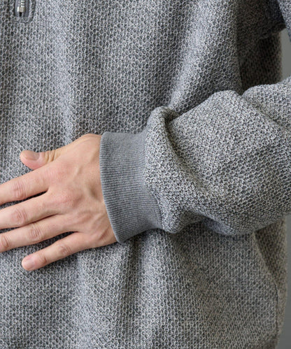 內加絨粗花呢半拉鍊上衣