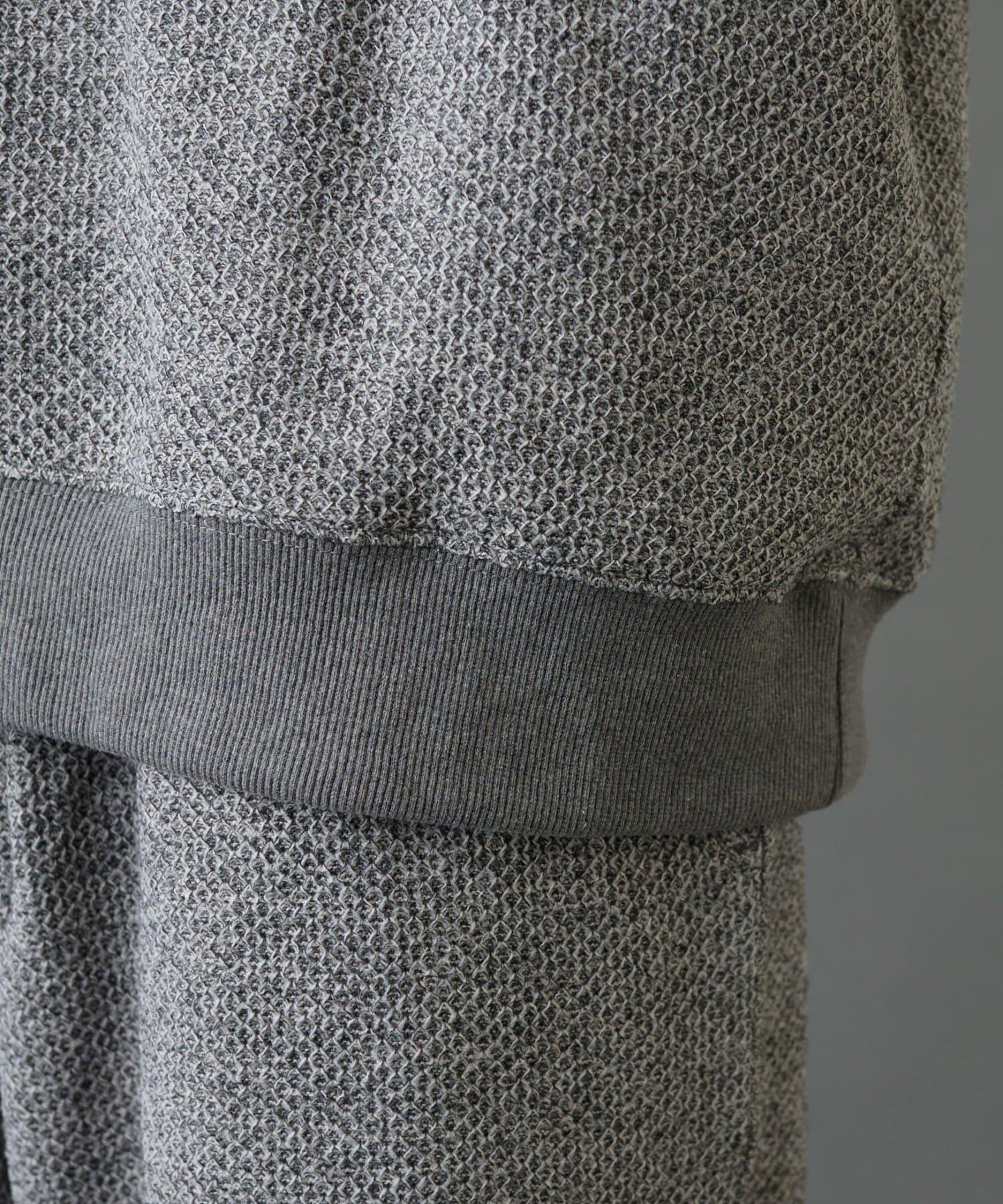 內加絨粗花呢半拉鍊上衣