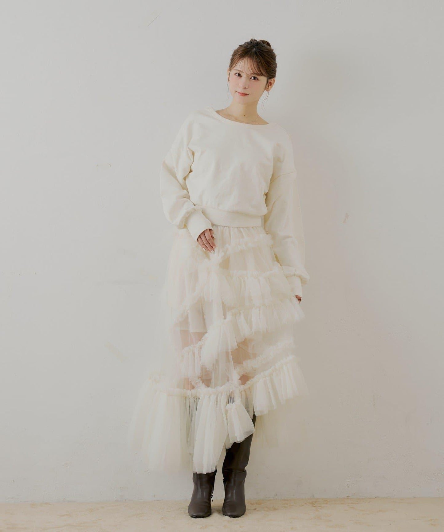 【SALON by Chico】後繫帶圓領衛衣