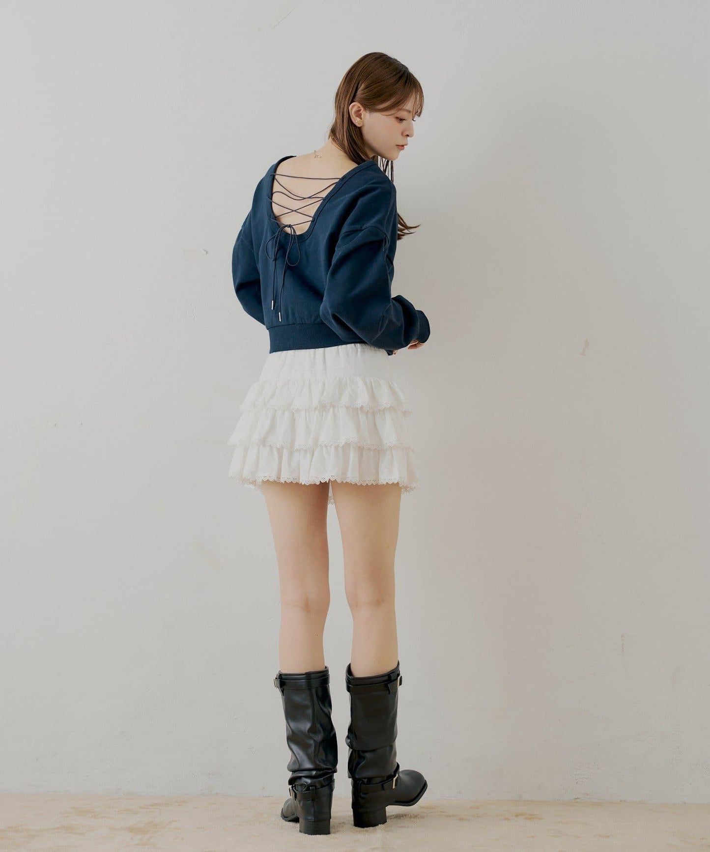 【SALON by Chico】後繫帶圓領衛衣