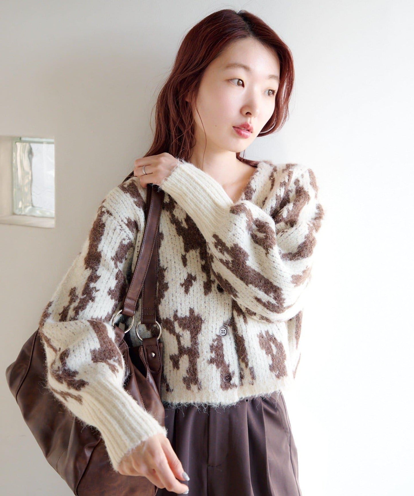 動物圖案針織開衫