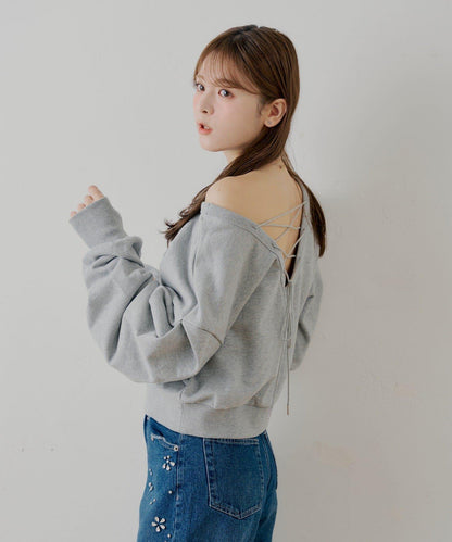 【SALON by Chico】後繫帶圓領衛衣