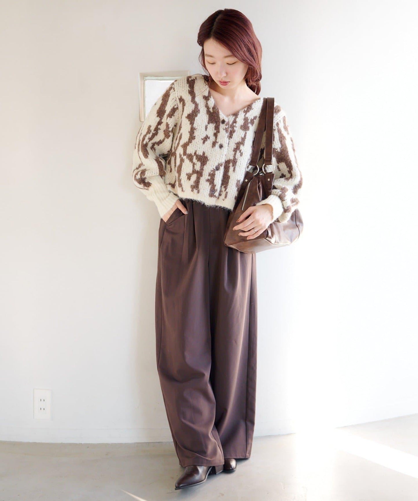 動物圖案針織開衫