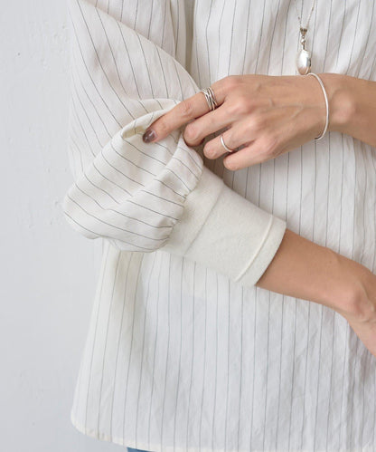 《近日開始》袖口針織襯衫