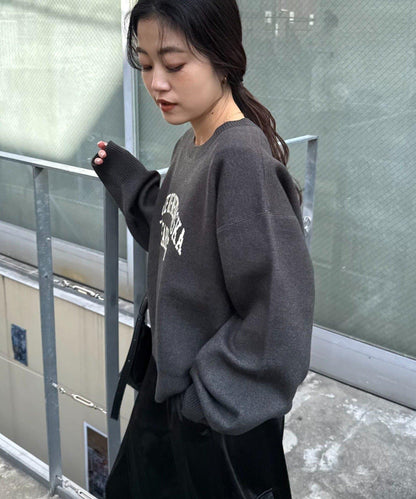 衛衣風格學院標誌針織衫