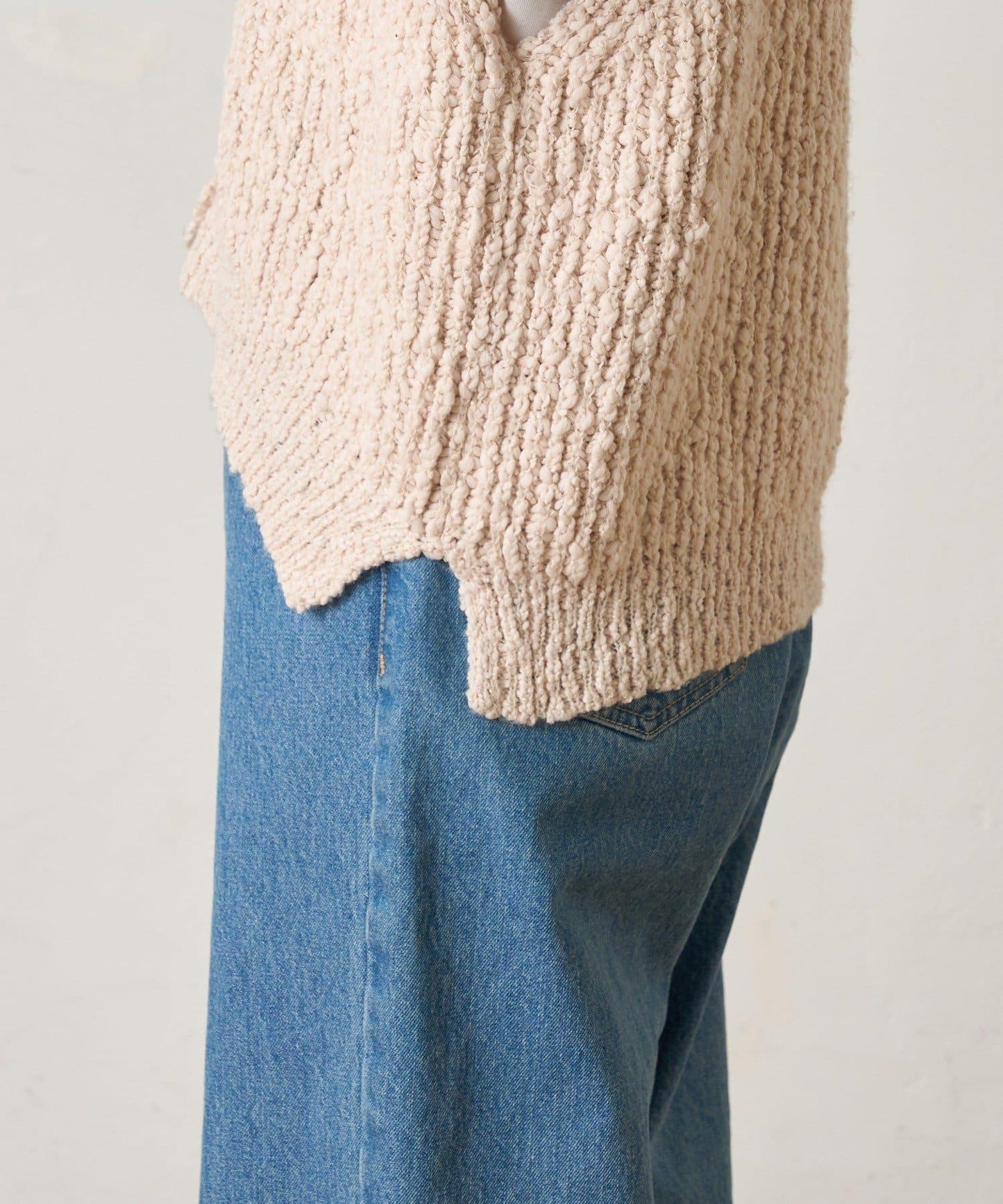 立體金色紐釦針織背心