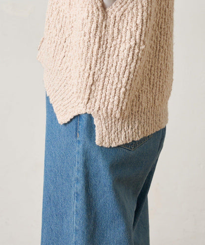 立體金色紐釦針織背心