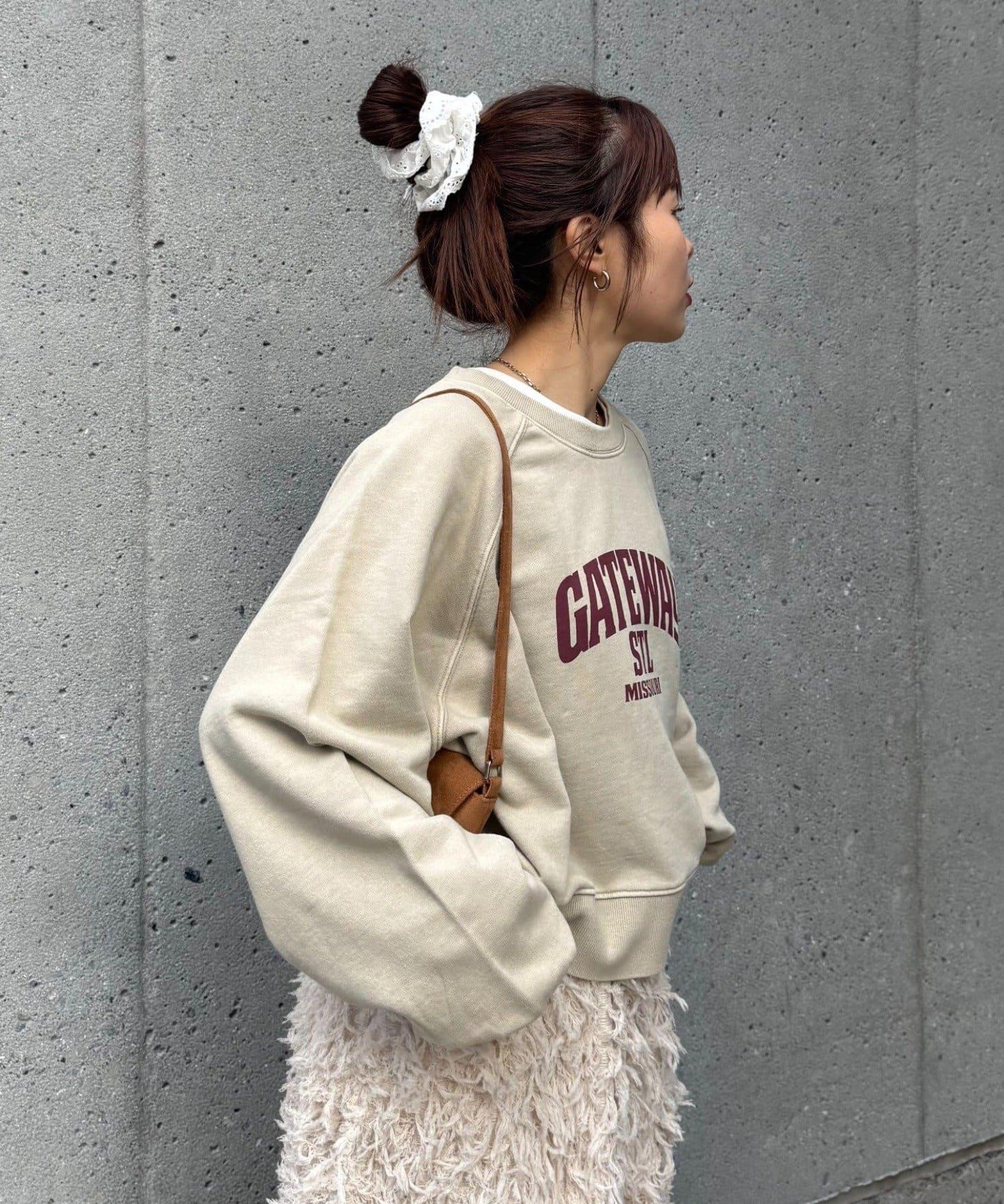 酸洗工藝標誌印花插肩袖衛衣