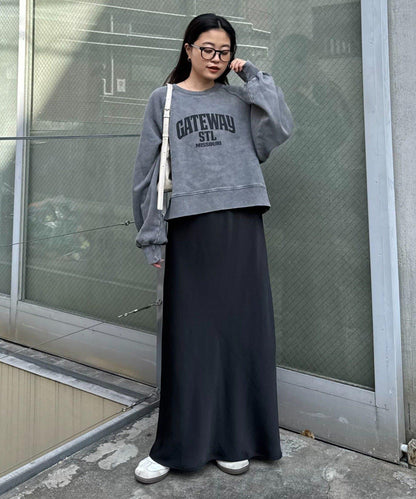 酸洗工藝標誌印花插肩袖衛衣