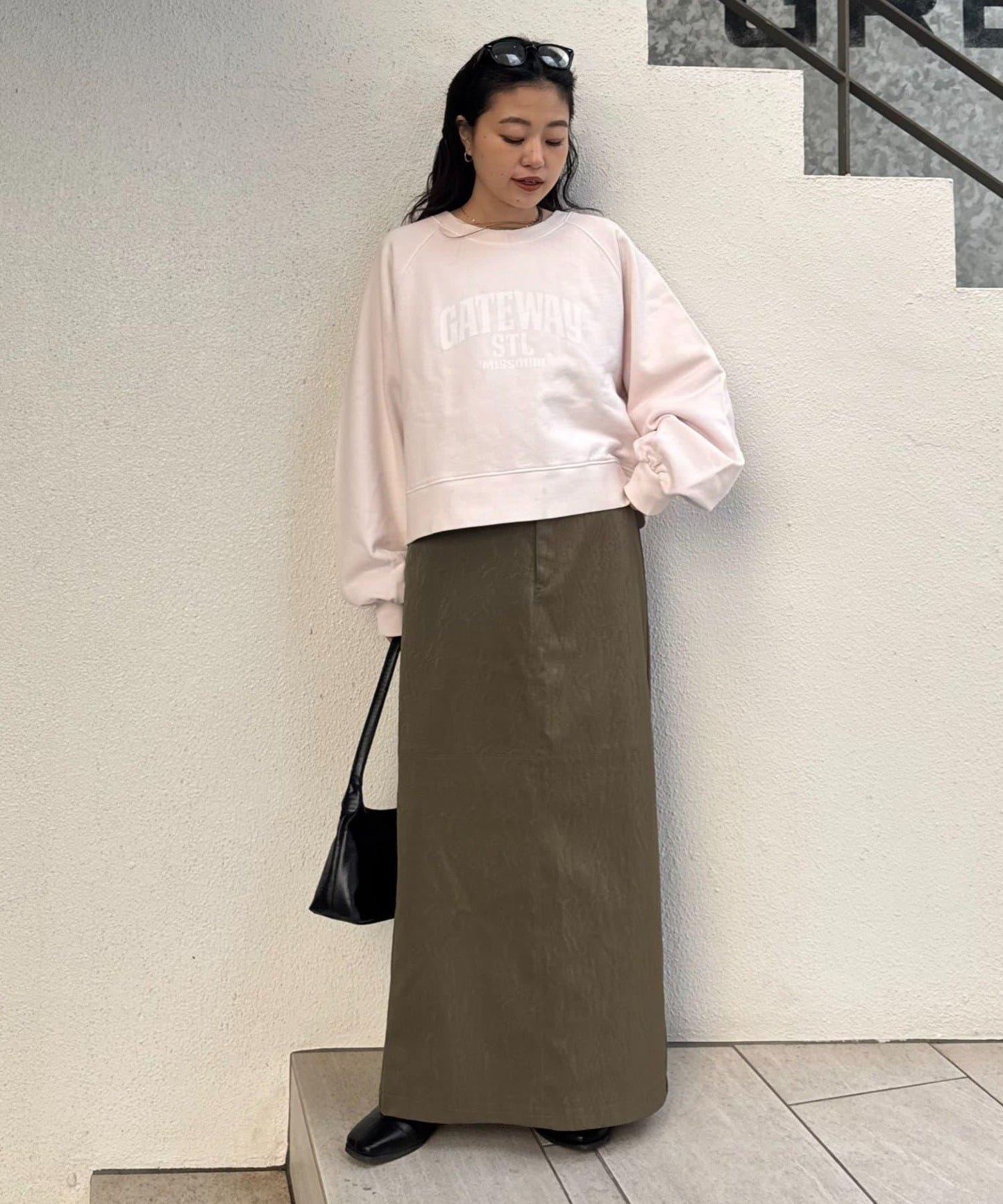 酸洗工藝標誌印花插肩袖衛衣