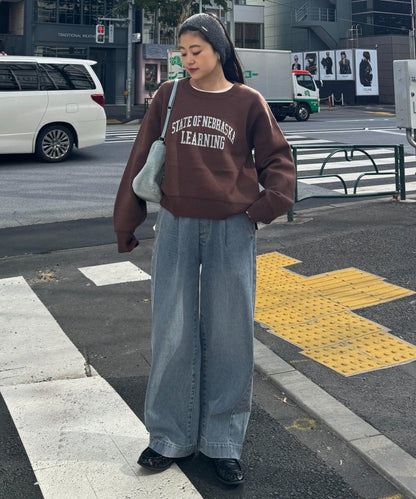 衛衣風格學院標誌針織衫