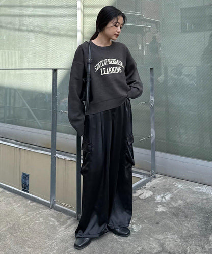 衛衣風格學院標誌針織衫