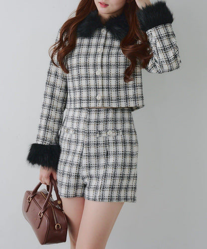 【Holiday collection】粗花呢短褲