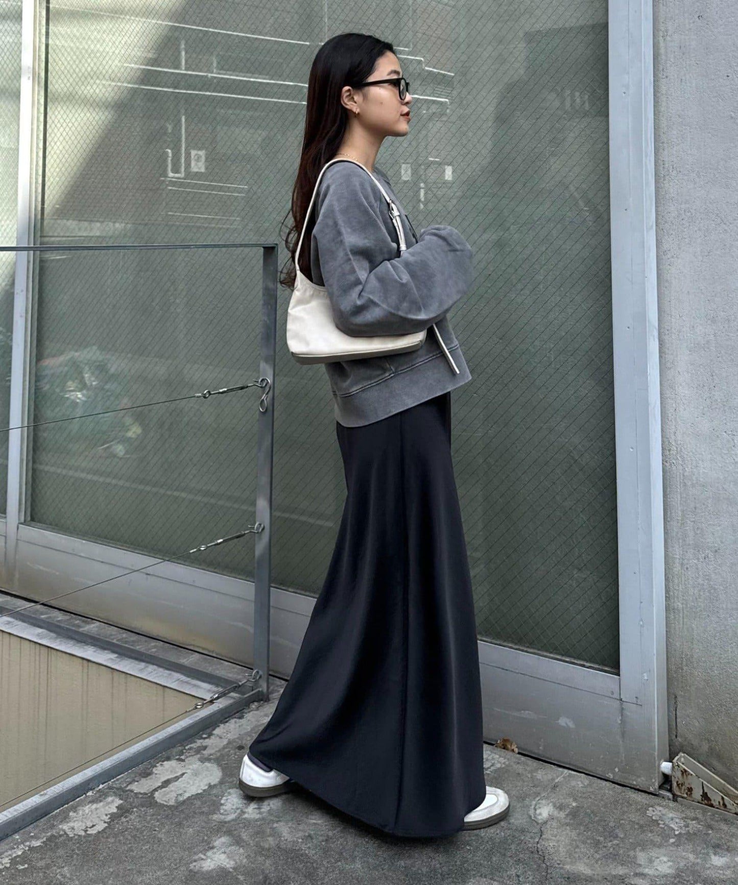 酸洗工藝標誌印花插肩袖衛衣