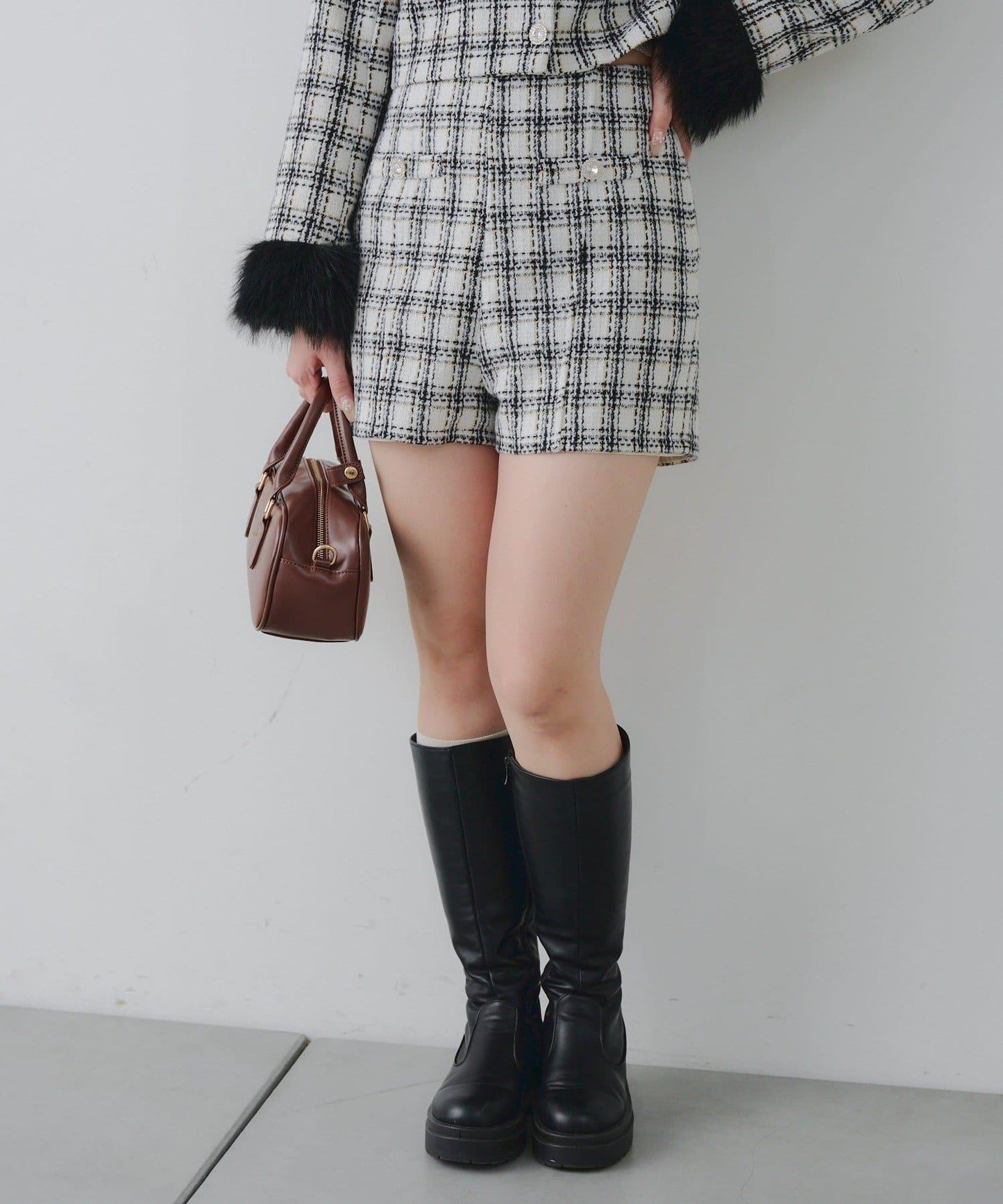 【Holiday collection】粗花呢短褲