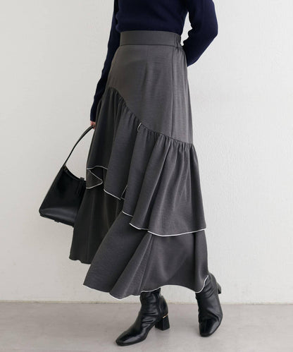 下襬包邊半身裙