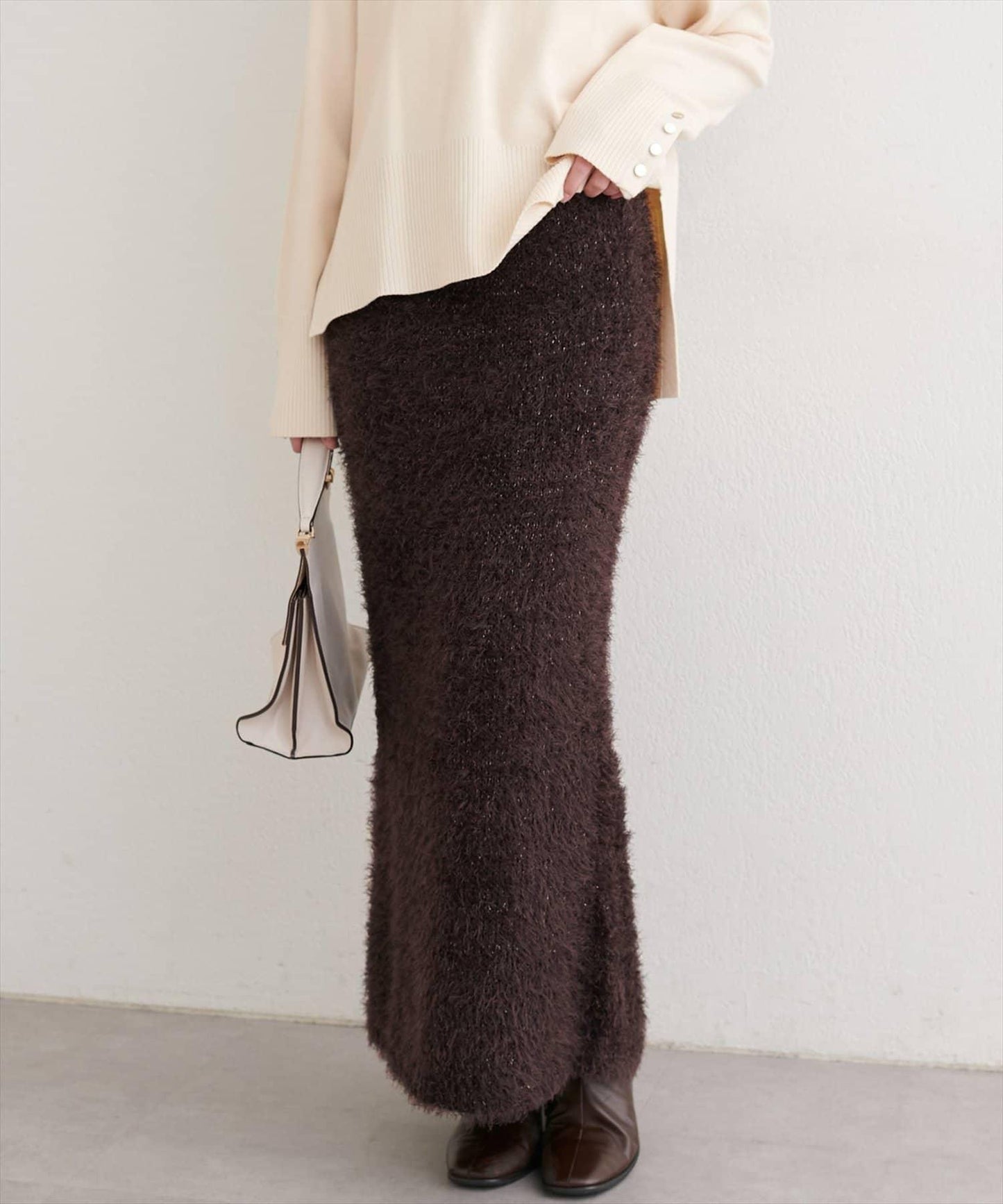 亮片羽毛修身半身裙