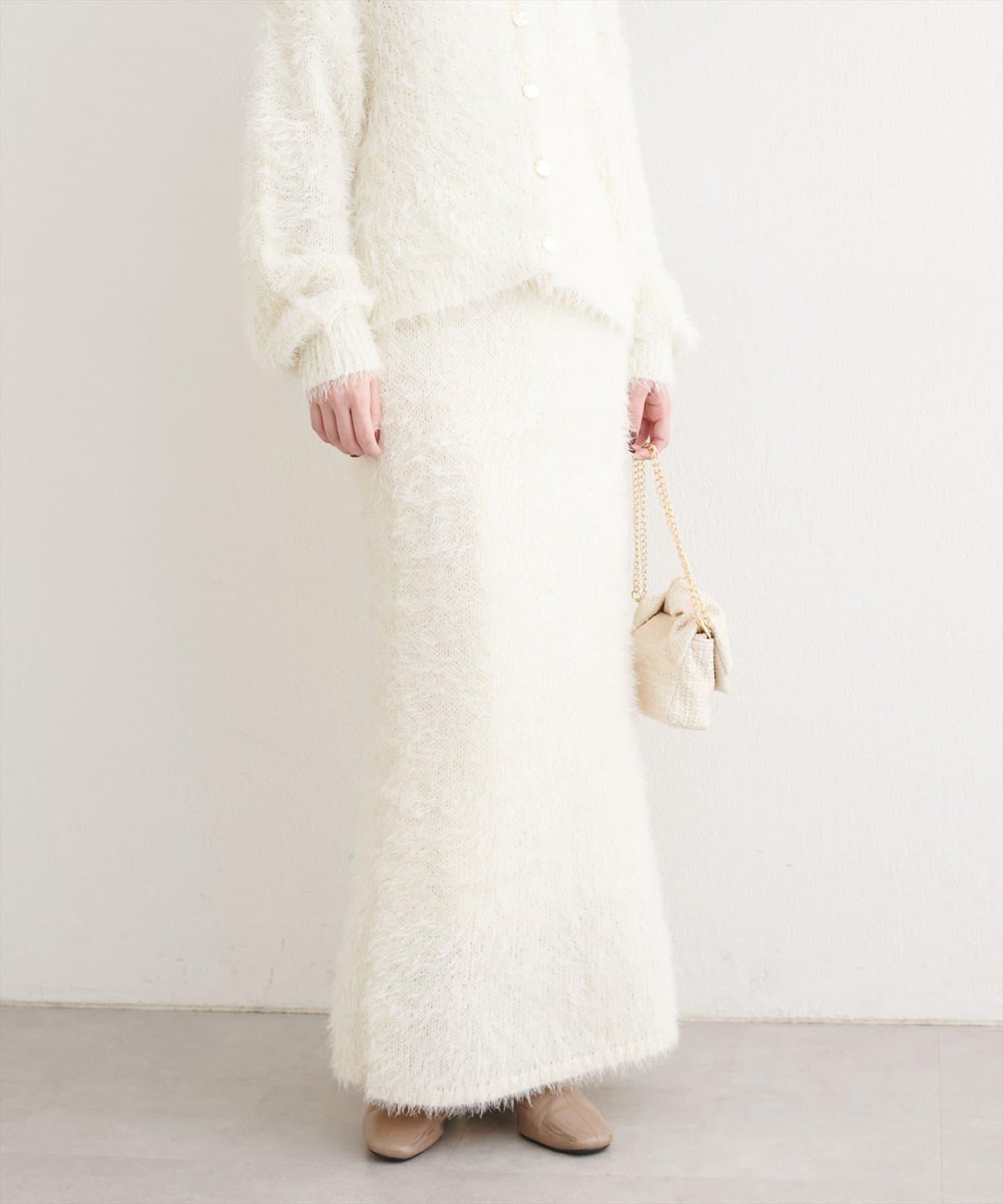 亮片羽毛修身半身裙