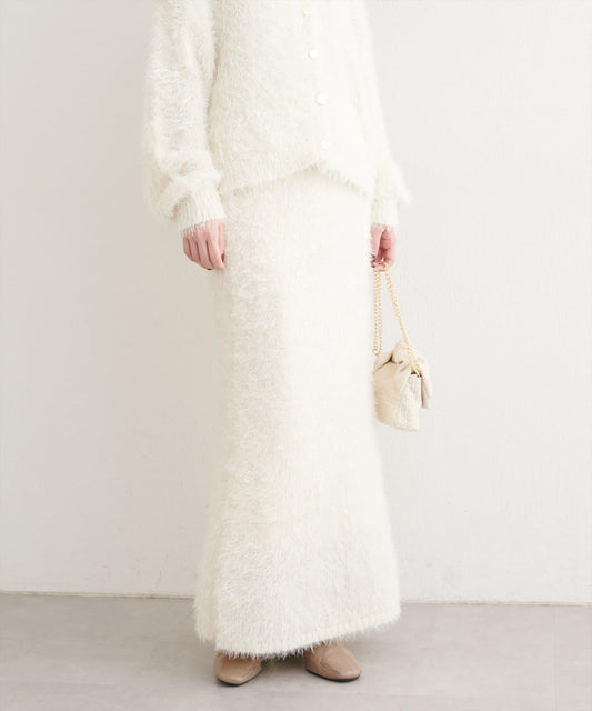 亮片羽毛修身半身裙