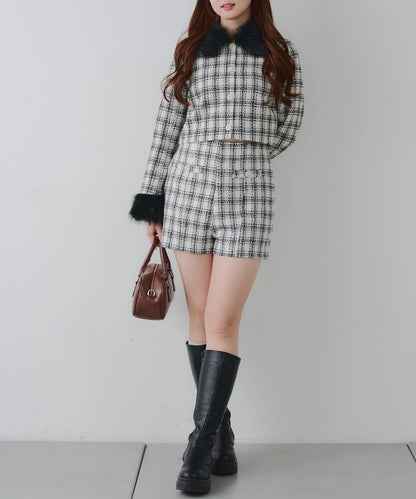 【Holiday collection】粗花呢短褲