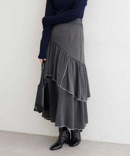 下襬包邊半身裙