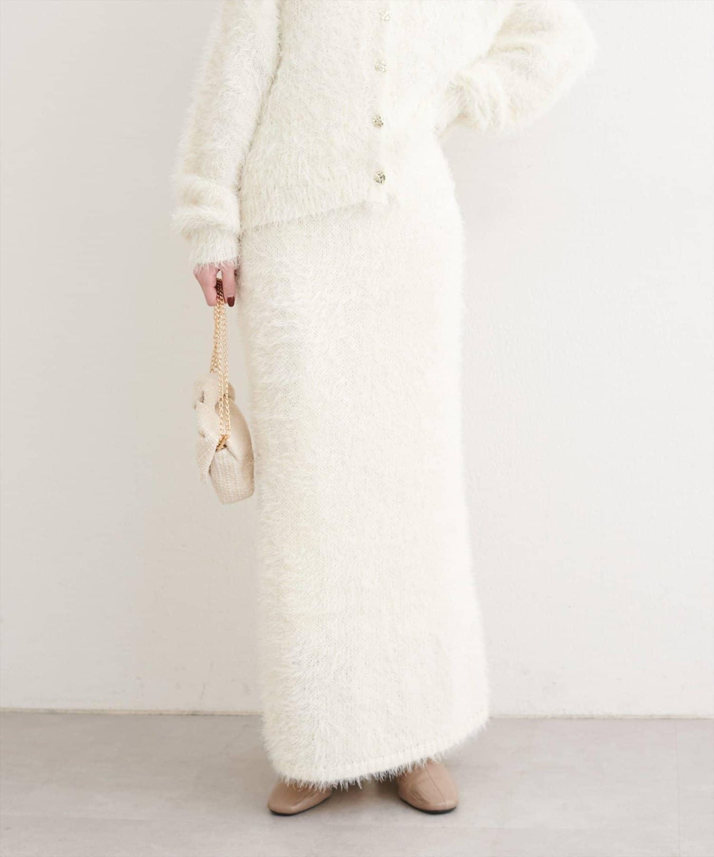 亮片羽毛修身半身裙