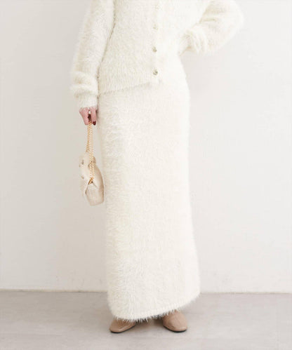 亮片羽毛修身半身裙