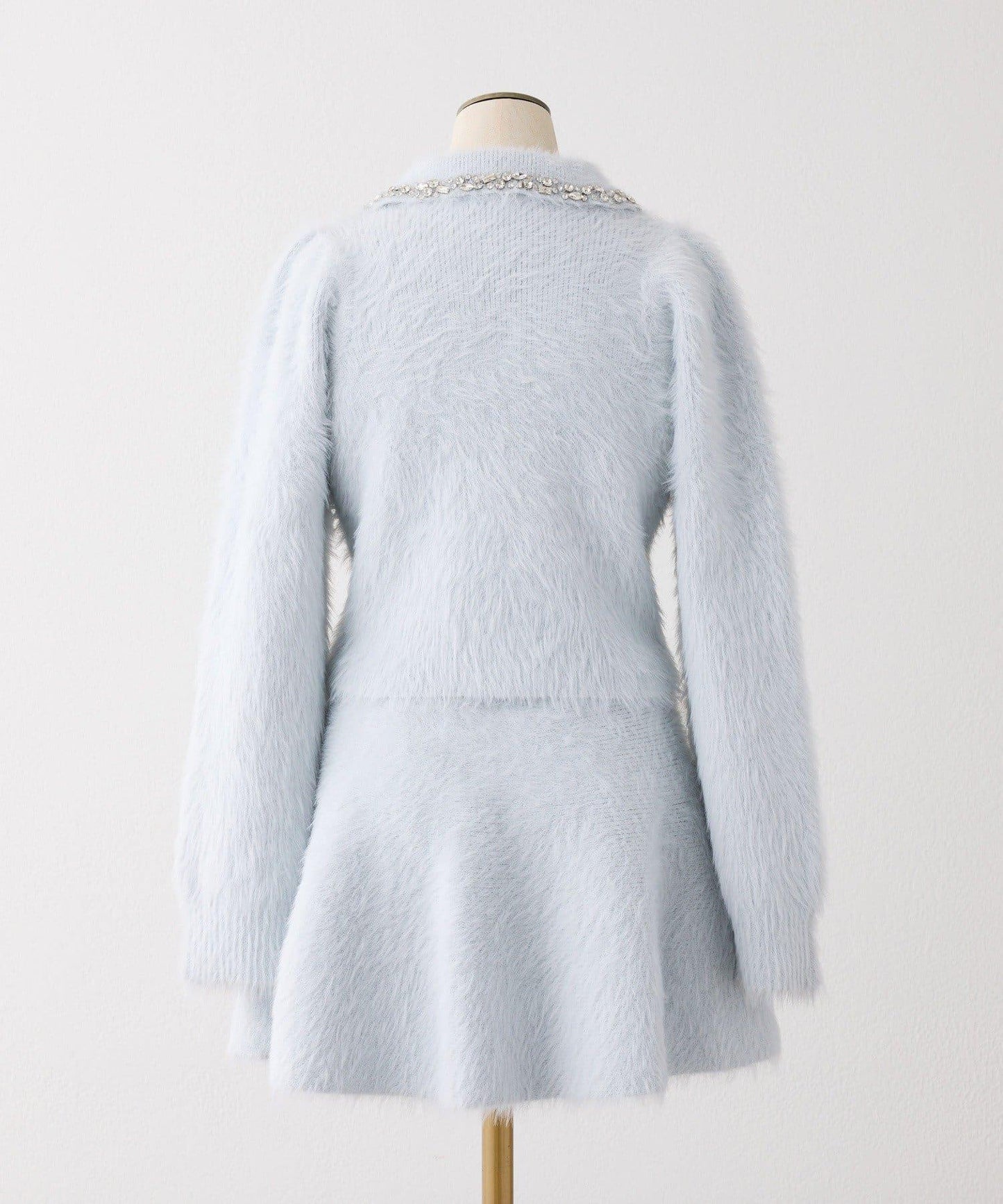 【Twinkle Collection】鑲嵌寶石羽毛針織套裝