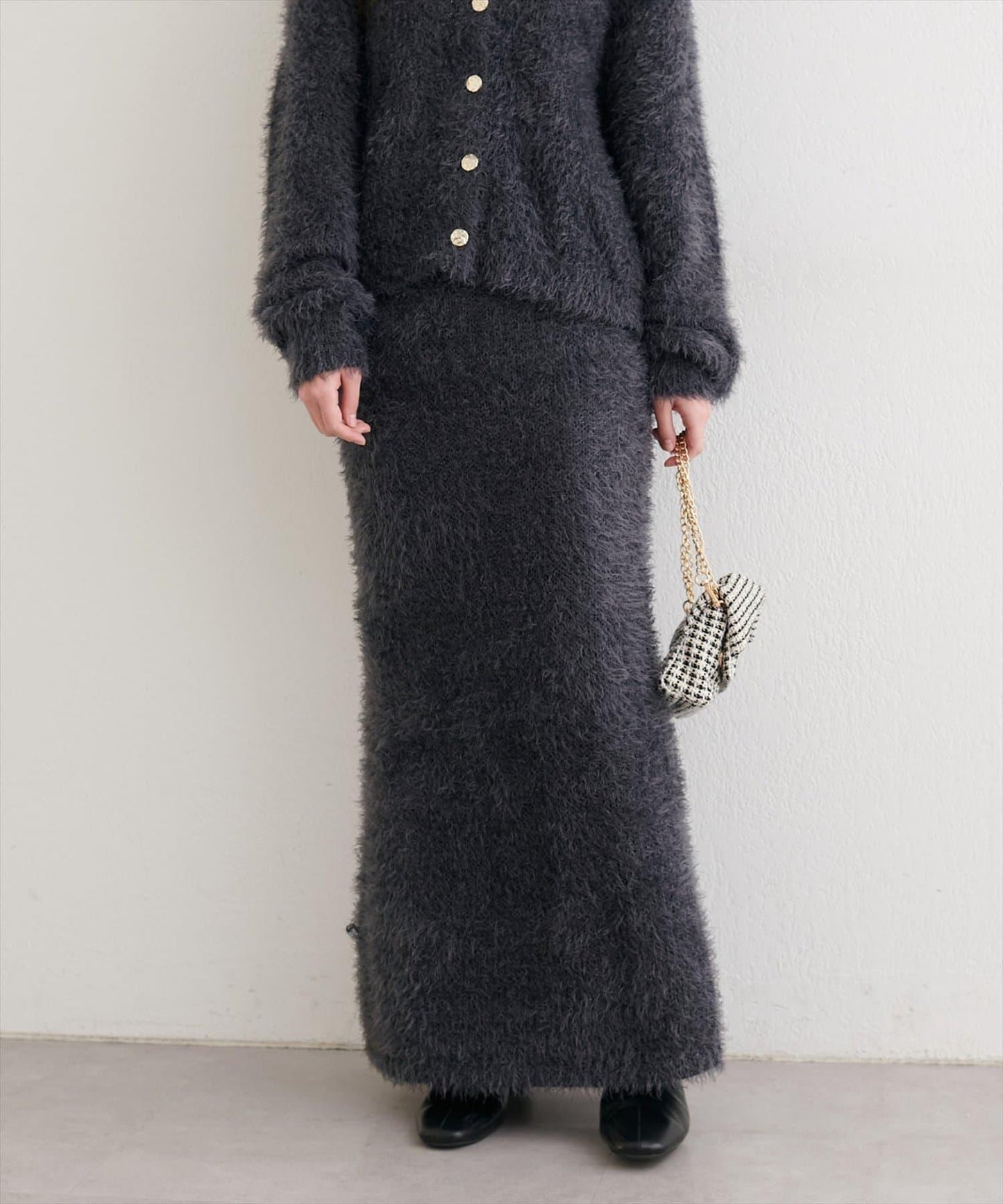 亮片羽毛修身半身裙