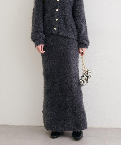 亮片羽毛修身半身裙