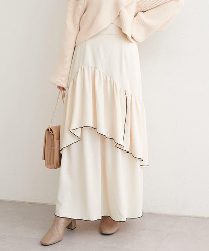 下襬包邊半身裙